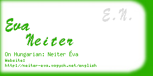 eva neiter business card
